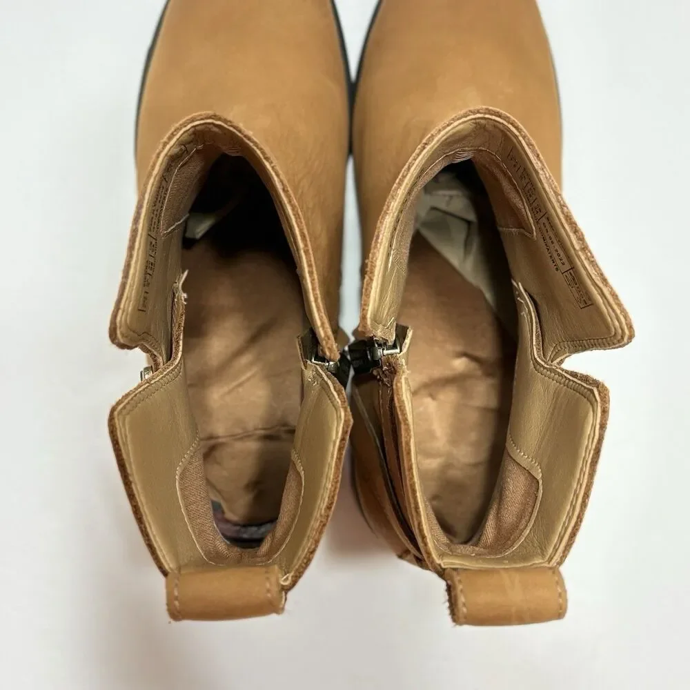 Vionic Women's Perry Sienna Waterproof Boots Toffee 7.5 Western Cowgirl